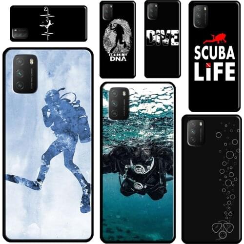Scuba Diver Diving For POCO X3 Pro F2 F3 M3 Case For Xiaomi Mi 11 Ultra Note 10 Lite Mi A3 9T 10T Pro Cover