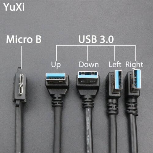 Cltgxdd USB to micro B Cable USB 3.0 A 90 Degree Male to Micro B male Data Charging Conversion Cable For Hard disk , tablet , PC