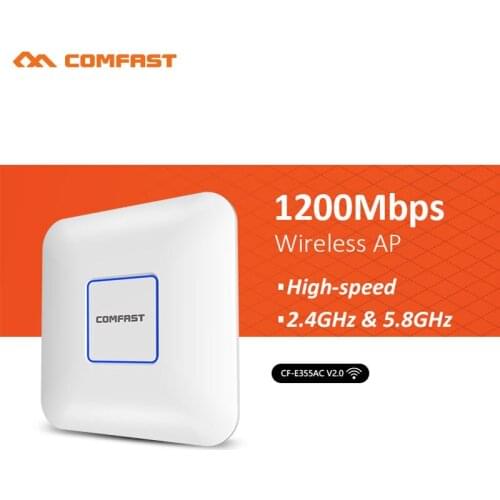 COMFAST CF-E355AC 1200M Dual Band wireless indoor AP 2.4G+5.8GHz Wi fi Access Point AC routers extender Signal Booster Amplifier