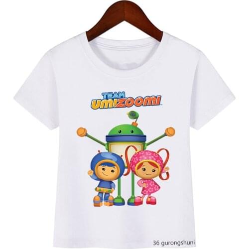 T-shirt for boys/girls cute cartoon team umizoomi print childrens tshirt summer fashion trend boys/girls universal t shirt tops