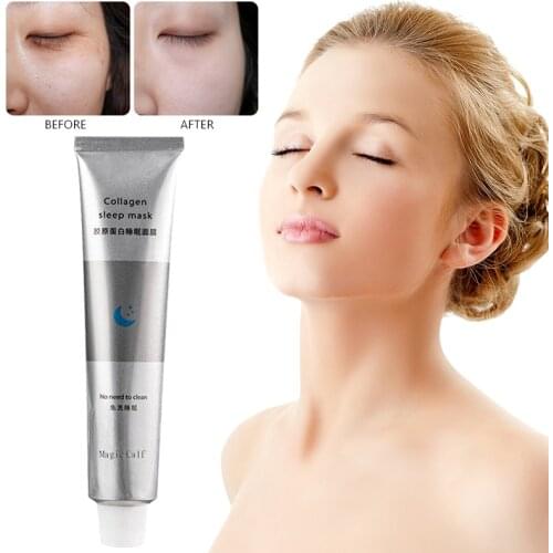 Collagen Mask Gelly Wash-free Moisturizing Hydrating Shrinking Pores Sleeping Mask Female Whitening Cosmetics Makeup Face Care