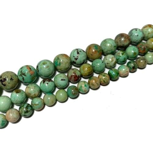 Fine 100% Natural Mexico Green Chrysocolla Round Gemstone Beads For Jewelry Making DIY Bracelet Handmade Accessories 6/8/10MM