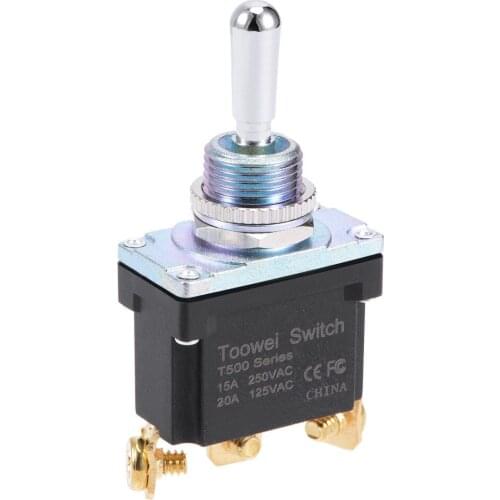 UXCELL SPDT Rocker Toggle Switch Heavy-Duty 15A 250V 20A 125V 2P ON/ON Switch Accessories T501B Electrical Equipment Supplies
