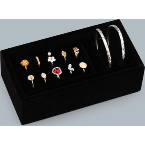 Hot Selling Rings Tray 3 Colors Options Nice Cute Jewelry Tray Bracelets Holder Bracelets Smart Storage Tray Made of High Velvet