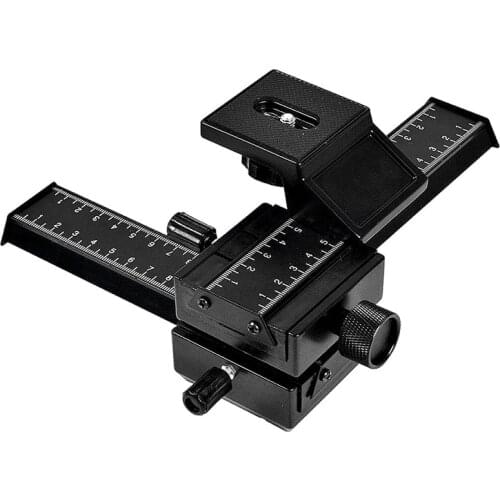 Top Deals Pro 4-Way Macro Focusing Focus Tripod Rail Slider Head /Close-Up for Canon Nikon, Pentax, Sony Digital SLR Camera