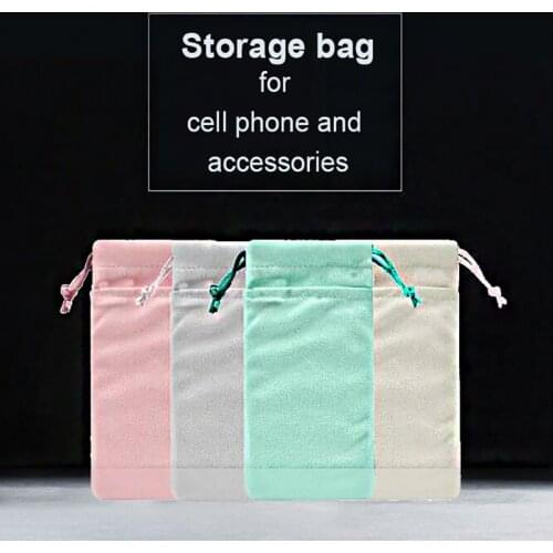 1 PC Pouches Soft Cloth Bag Double Side Carry Bag for Sunglasses MP3 Player / phone /Reading Glass Storage Bag drop Shipping #OW