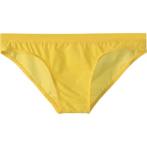 Mens Sexy Low Waist Ice Silk Translucent Bikini Skinny Breathable Briefs Male Thong Sexy Transparent Low Waist 2021 Seamless