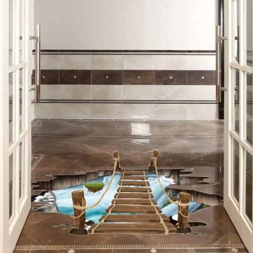 PGY Multi-pattern Creative 3D Large Removable Wall Sticker Home Floor Decoration