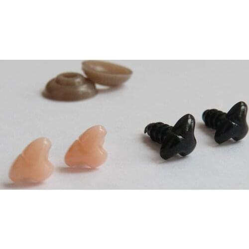 10x7mm animal fox toy nose plastic safety toy nose + soft washer for diy plush doll findings 100pcs-200pcs option