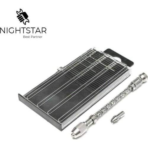 Hand Drill Jewelry Carving Polymer Clay Sculpture Craft Hand Manual Drill Chuck Mini Hand + 20PCS Twist Drill Bit