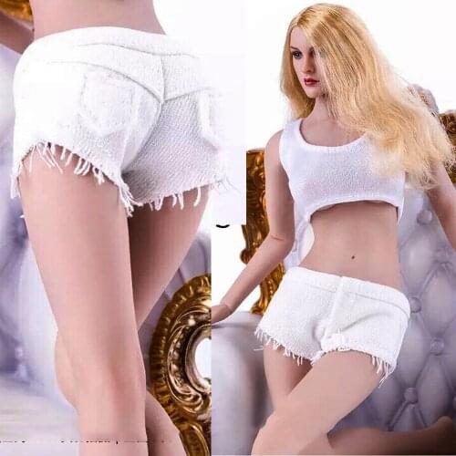In Stock 1/6 Scale Figure Action Model Body Accessory Realistic Female Clothes White Shorts Hot Pants Fit For 12" Toys Doll