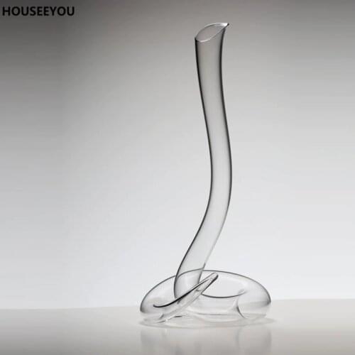 Healthy Lead-free Crystal Glass Decanter Wine Decanter Handmade Mouth Blown Transparent Glass Barware Supplies Kitchen Bar Sets
