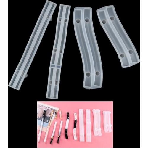 1pair Fruit Tray Handle Silicone Molds Crystal Clear Epoxy Resin Mold Bending Tray Handle Mould For DIY Crafts Jewelry Making