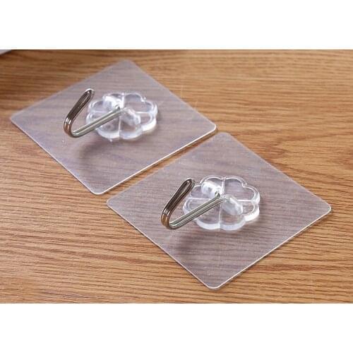 1pcs Simple And Stylish Nano-Hook Multi-Purpose Kitchen Transparent Round Nail-Free Non-Marking Sticky Hook Kitchen Tools Hanger