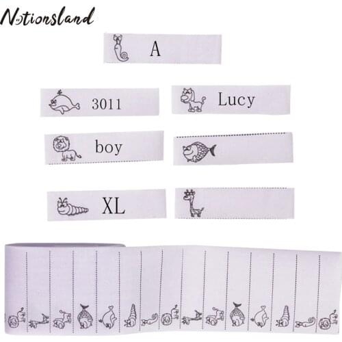 100pcs White Name Labels Washable Iron on Labels Garment Fabric Tags Marker Set for Clothes Sewing Accessories