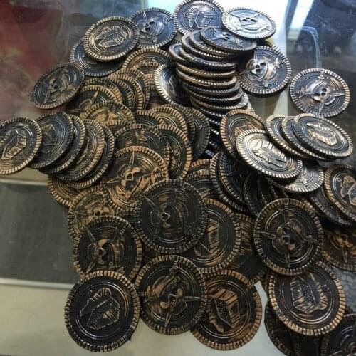 100Pcs/set Foreign Trade New Chip Gold Coins Board Game Accessories Coins Plastic Props Silver Coins 100 Denominations