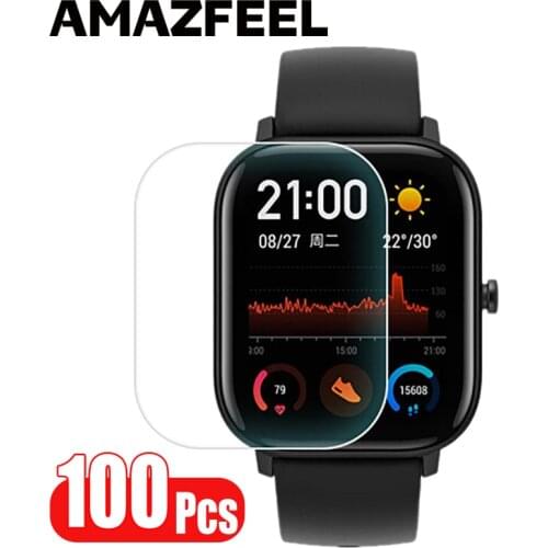 100Pcs/Pack For Amazfit GTS Film Screen Protector For Amazfit GTR 47mm Pace Stratos Bip S U GTS 2 GTR 2 Screen Protection Films