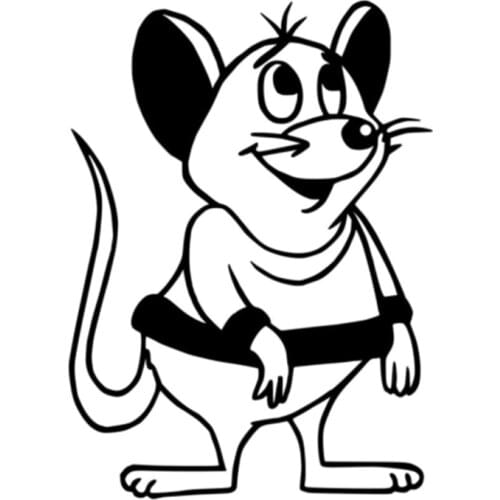 16cm*12cm Cute and Interesting Mouse Fashion Sticker Pvc Personality Auto Bumper Cover Scratches Decals Package Decoration