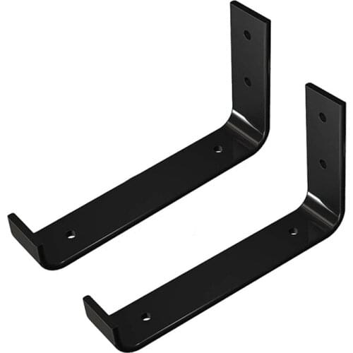 2PCS L-shaped Iron Wall Mount Shelves Shelf Support Bracket for Floating Shelves DIY Home Table Bench Furniture Hardware Bracket