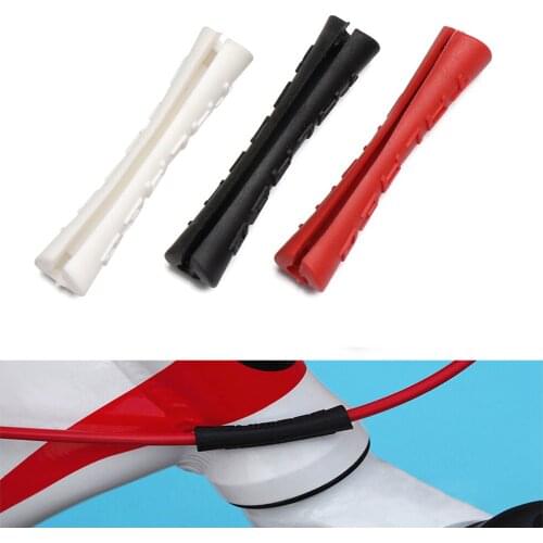 2pcs Bicycle Sleeve Silicone Cable Protector For Pipe Line Brake Shift 3colors Ultralight Frame Bike Frame