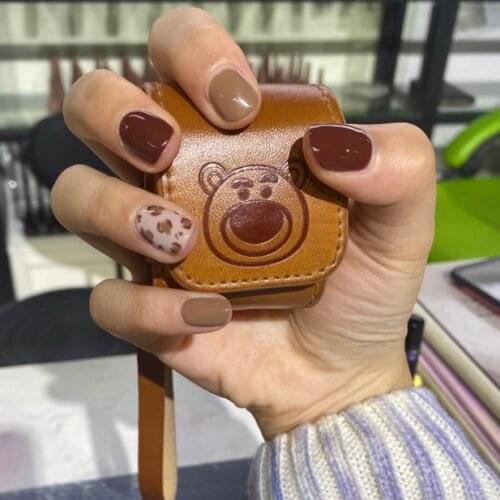 24pcs Fake Nails With Designs Leopard Print Type Short Paragraph Fashion Manicure Patch False Nails Glue Press On Save Time DL