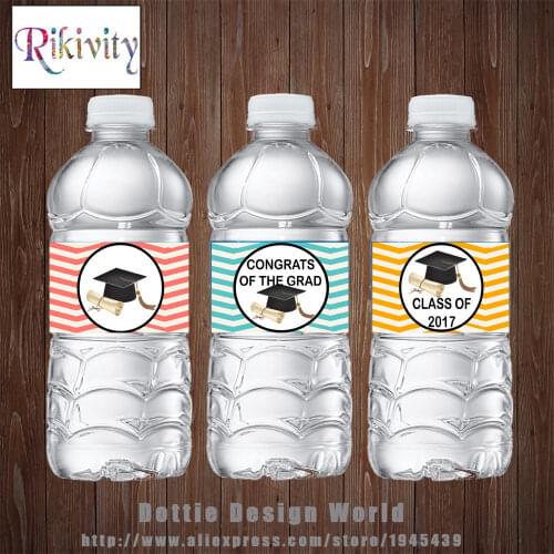 20 Pcs Custom Graduation Class of 2020 Water Bottle Wine Labels Candy Bar Wrapper Stickers Birthday Baby Shower Party Decoration