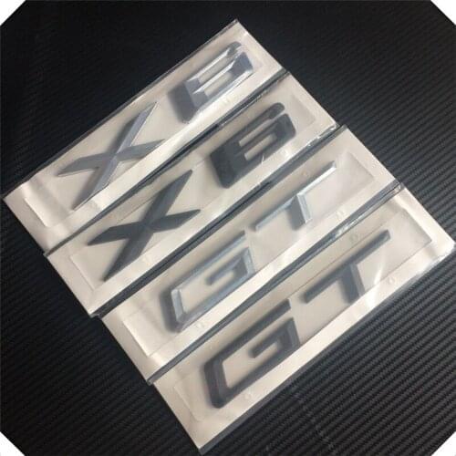 30pcs New Car Styling 3D ABS Chrome Silver Black X1 X3 X5 X6 GT Rear Boot Auto Sticker Emblem Badge