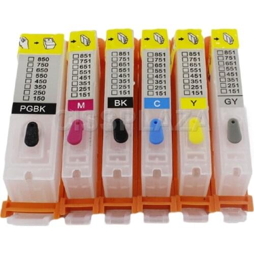 CISSPLAZA 6PCS PGI-250 for IP7220 MG5420 MG5422 MG5520 MG6420 MX722 MX922 MG6320 MG7120 IP8720 MG7520 refillable ink cartridge