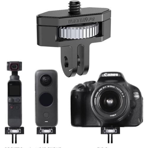 Aluminum Adjustable Camera Holder Mount Tripod Adapter 1/4" Screw for DJI OSMO Pocket 1/2 Insta360 ONE X2/X/GoPro/Sony Accessory