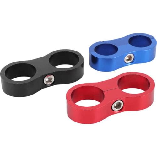 Hose clamps CarAccessories 12AN Hose Separator Clamp Divider Clip Aluminum Alloy Fitting Adapter for Oil/Fuel Hose Line durite
