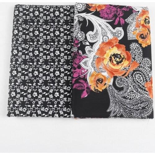 Free shipping 2Pcs 150x50cm Assorted patchwork series Cute cotton patchwork fabric sewing Tilda Cloth Black Quilting Cloth