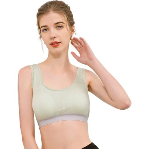 New Fashion Women Silk Bra Women Gathered Wire Free Shockproof Bra Summer Mulberry Silk Thin Seamless Vest Bra