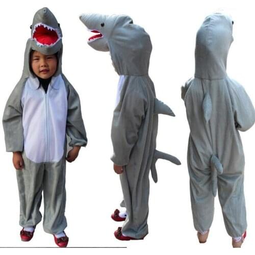 Children Animal Shark Costume Boys Girls Stage Performance Cosplay Costumes Jumpsuits Birthday Party Gift Purim Christmas
