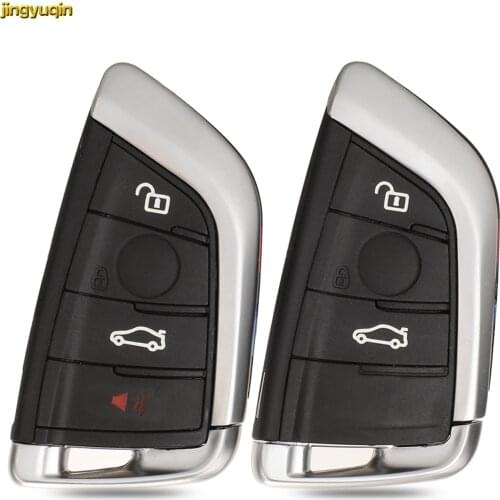 Jingyuqin 10pcs Remote Car Key Fob Shell Keyless Entry For BMW F CAS4 5 7 Series X5 X6 2014 2015 2016 With Insert Key 3/4 Button