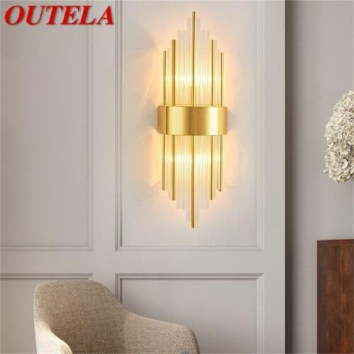 OUTELA Indoor Wall Lamp Sconces Modern LED Gold Lighting Fixture Decorative For Home Bedroom