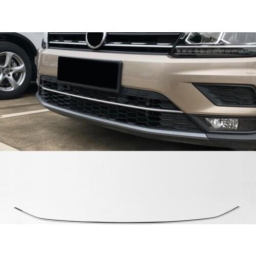 For VW Volkswagen Tiguan SHORT WHEELBASE 2017-2020 Stainless Front Bottom Grilles Bumper Guard Protector Cover Car Styling