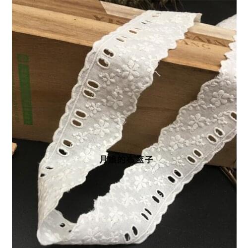 2 Meters Per Lot High Qualtiy Ivory Cotton Lace Cloth Trim Sewing Craft 5cm Width Lace Cloth