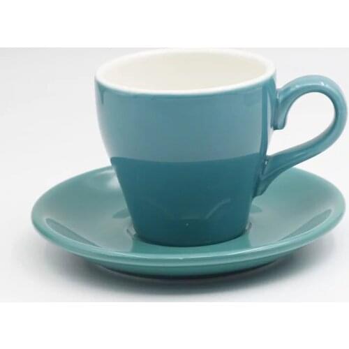 Latte Latte Cup Cappuccino Coffee Cup Ceramic Set American Tulip Coffee Cup and Saucer 180ml