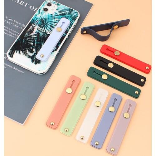 Newest Push-pull Phone Holder Multi-function Ring Buckle Lazy Desktop Sticky Silicone Ring Grip Belt Wrist Hand Band Finger Gri