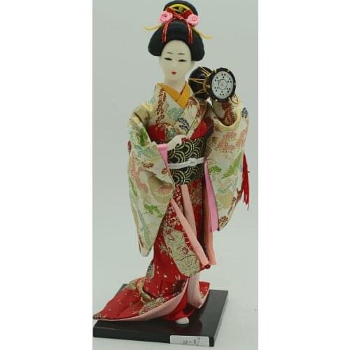 Kawaii Statuette Ethnic Japanese Geisha Dolls Kimono Dolls Belle Girl Lady Collection Home Decor Miniature Gift Resin Figurines