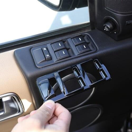 For Land rover Discovery 3 LR3 2004-2009 ABS Chrome/Black Car Window Lift Switch Button Cover Stickers Car Accessories