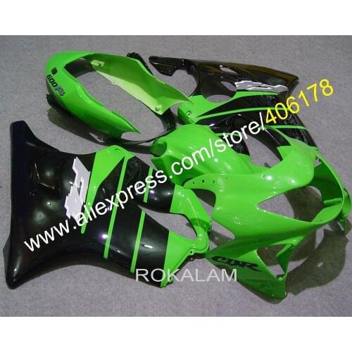 For Honda CBR 600 CBR600 F4 CBR600F4 99 00 1999 2000 Green Black Customize Aftermarket Fairing (Injection Molding)