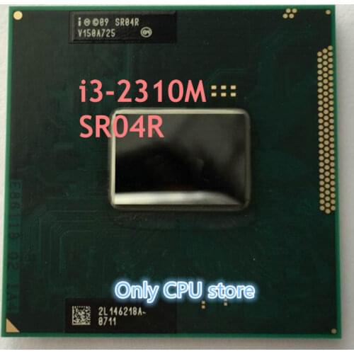 Original Core i3-2310M Processor (3M Cache, 2.1Ghz, i3 2310M , SR04R ) PGA988 , TDP 35W, Laptop CPU Compatible HM65 HM67 QM67