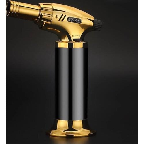 Professional Kitchen Culinary Torch Portable Windproof Refillable Gas Lighter with Adjustable Flame for Cooking Baking Barbecue