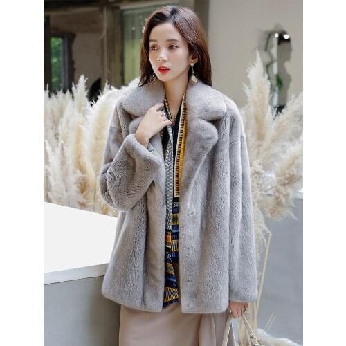 Mink coat female whole mink short section young fashion 2020 new winter mink fur jacket women