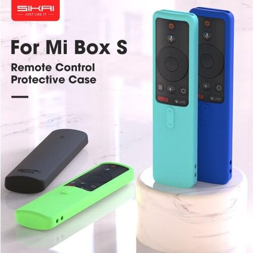 SIKAI Silicone Remote Control Case For Xiaomi Mi Box S /4X Mi TV Stick Cover For Xiaomi Soft Plain Remote Control Protector