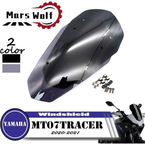 Motorcycle Touring Sports Windshield Deflector WindScreen For Yamaha MT-07 TRACER MT07 TRACER 2020 2021 MT07 TRACER Windshield