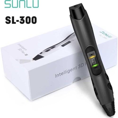 SUNLU Magic 3D Pen SL-300 Black Color 3D Printing Pens Support PLA/ABS Filament 1.75mm For Creative Craft and As Gifts