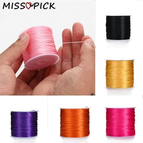 50meters/Roll 0.3mm Super Elastic Crystal Beading Cord Thread Make Bracelet Necklace Colorful Fishing Line For Beads Wholesale