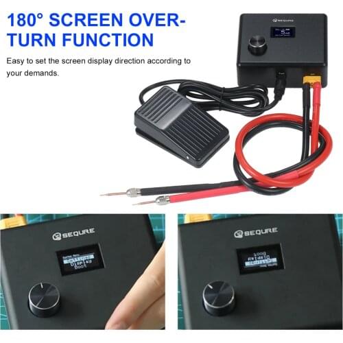 Intelligent DIY Battery Spot-Welding Machine Automatic / Manual Mode Switchable OLED Display Compatible 0.1-0.3mm Nickel Sheet